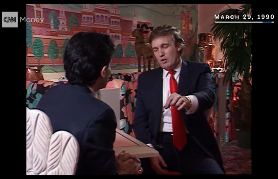 Trump walks out of 1990 interview with CNN (CNN)