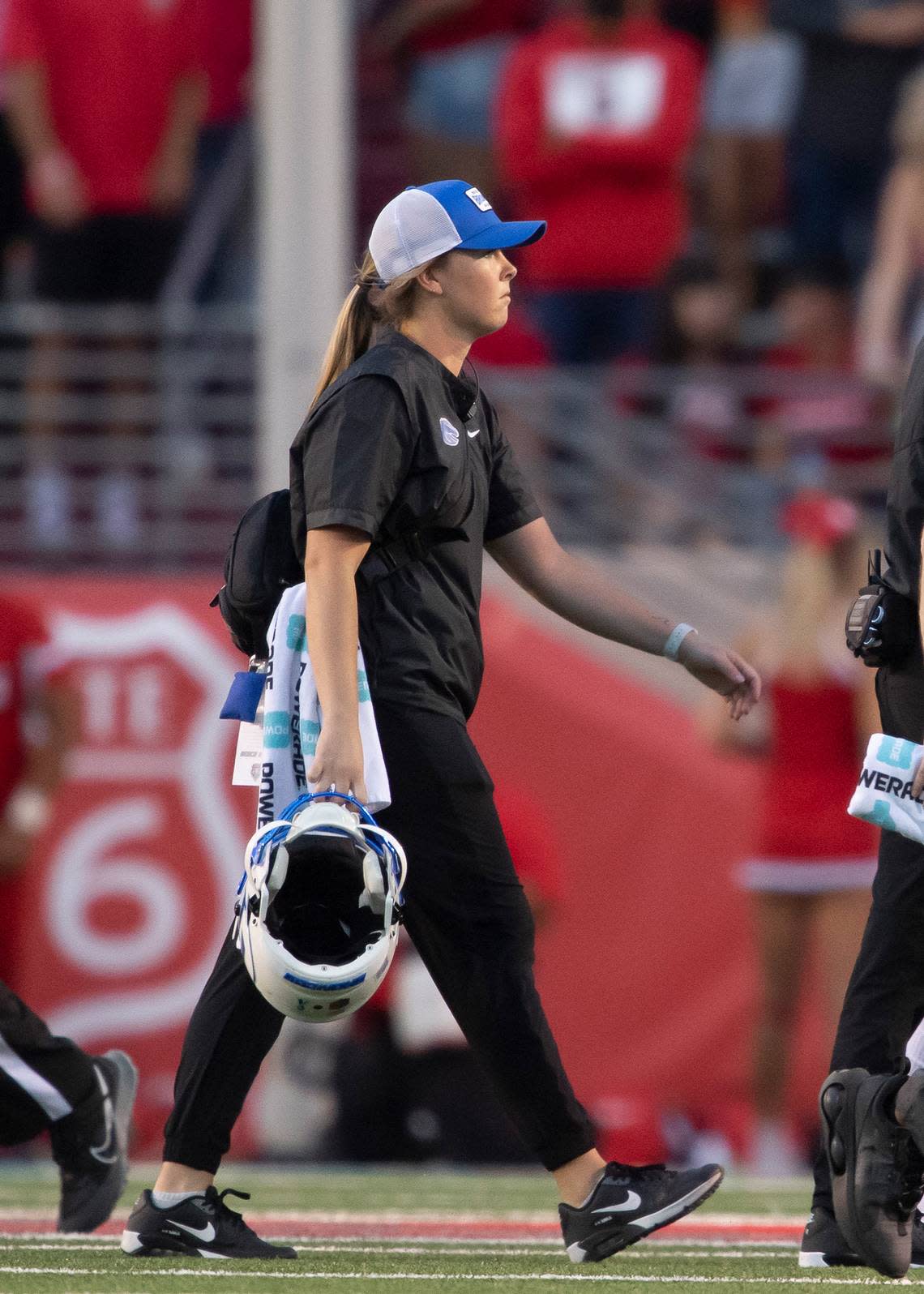 McKenna Drevno is the assistant athletic trainer for the Boise State football team.