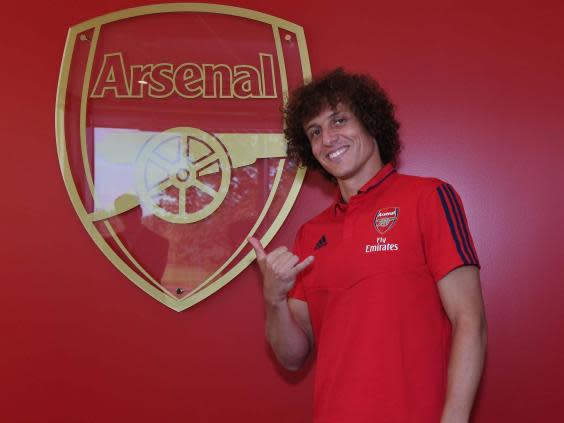 Luiz has swapped Chelsea for Arsenal on the final day of the summer transfer window (Getty)