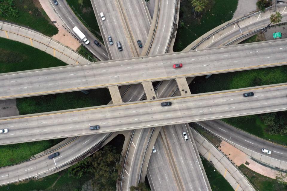 Virtually empty freeways