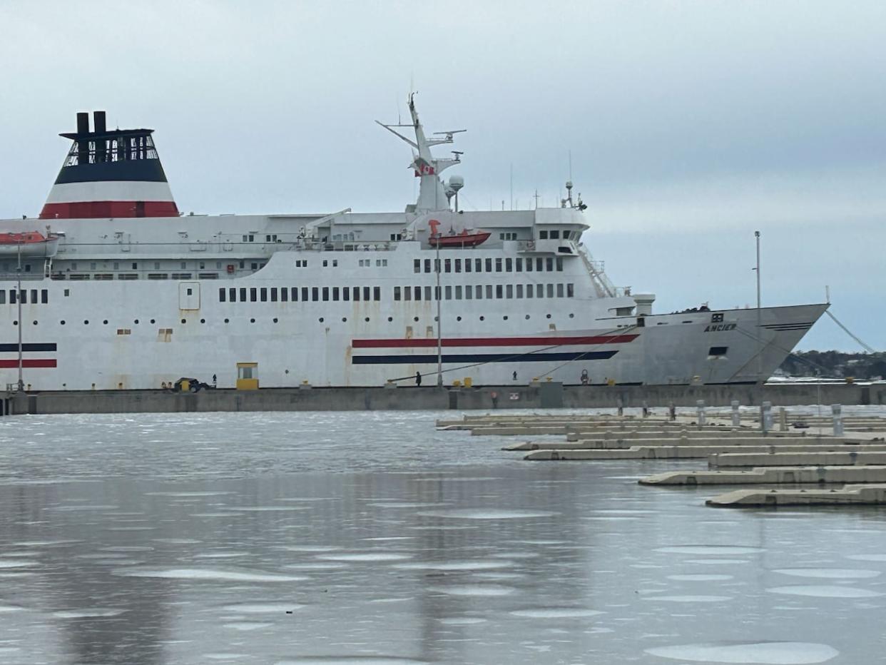 The Ancier was tied up at the dock in Charlottetown Tuesday morning. (Stacey Janzer/CBC - image credit)