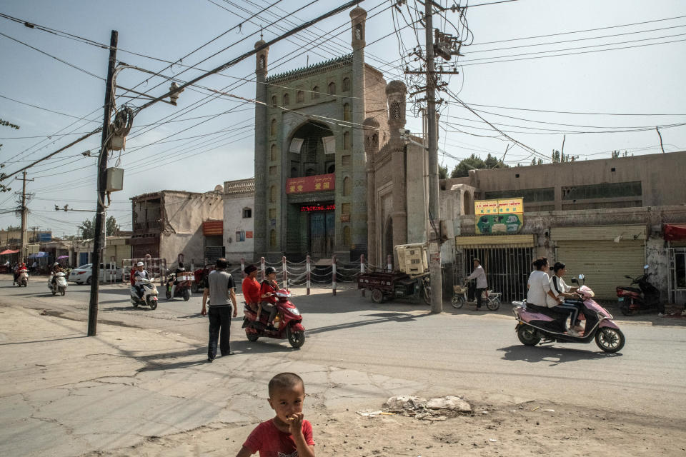 Una mezquita en la región de Sinkiang, China, el 5 de agosto de 2019 (Gilles Sabrie / The New York Times).