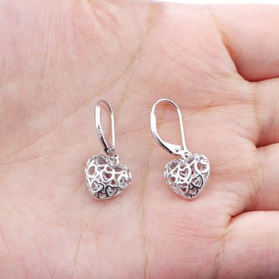 These sterling silver heart-shaped earrings will show you how you feel about her