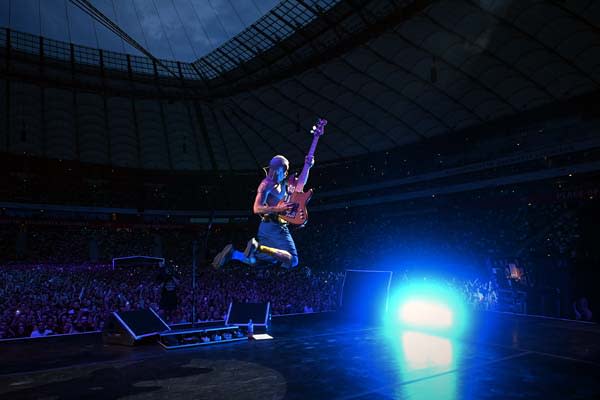 Red Hot Chili Peppers onstage in Poland