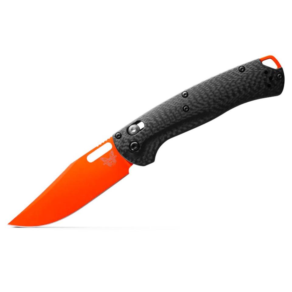 <p><a href="https://www.benchmade.com/products/15535or-01" rel="nofollow noopener" target="_blank" data-ylk="slk:Shop Now;elm:context_link;itc:0;sec:content-canvas" class="link ">Shop Now</a></p><p>Taggedout Folding Knife</p><p>benchmade.com</p><p>$375.00</p>