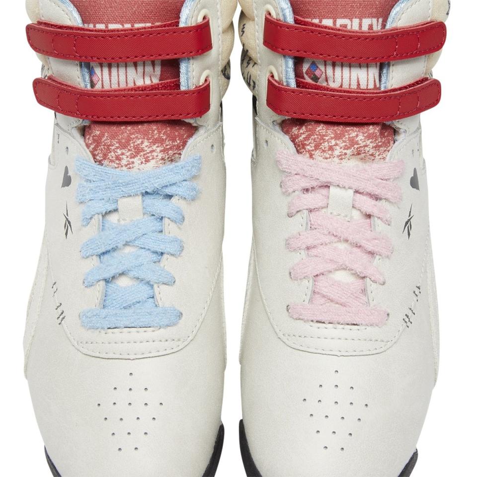 Harley Quinn Reebok shoes above view