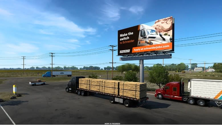 Anuncio de reclutamiento en American Truck Simulator