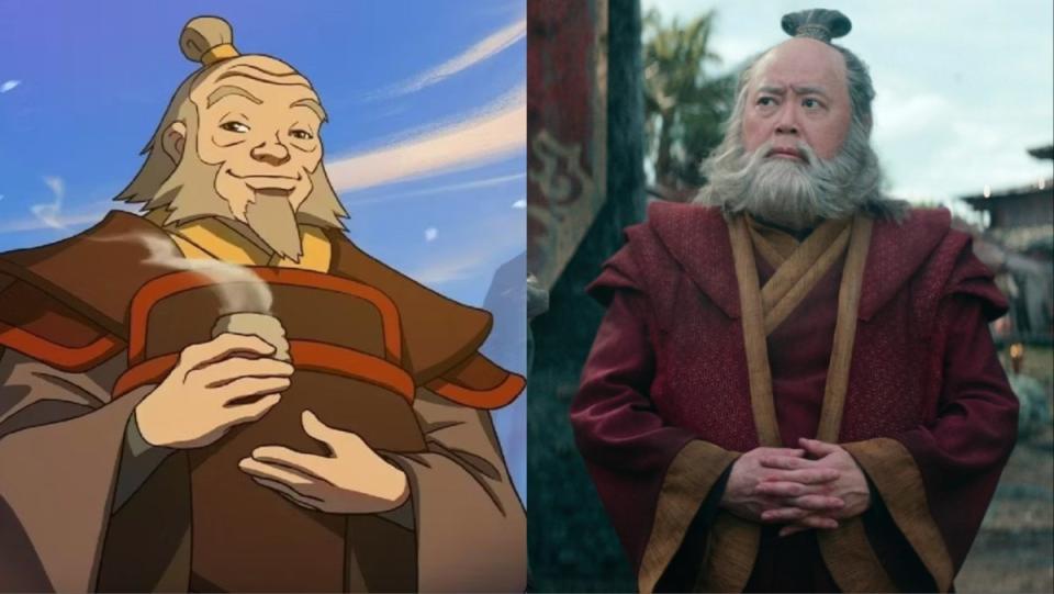 Avatar The Last Airbender main character in cartoon and Netflix live action Uncle Iroh