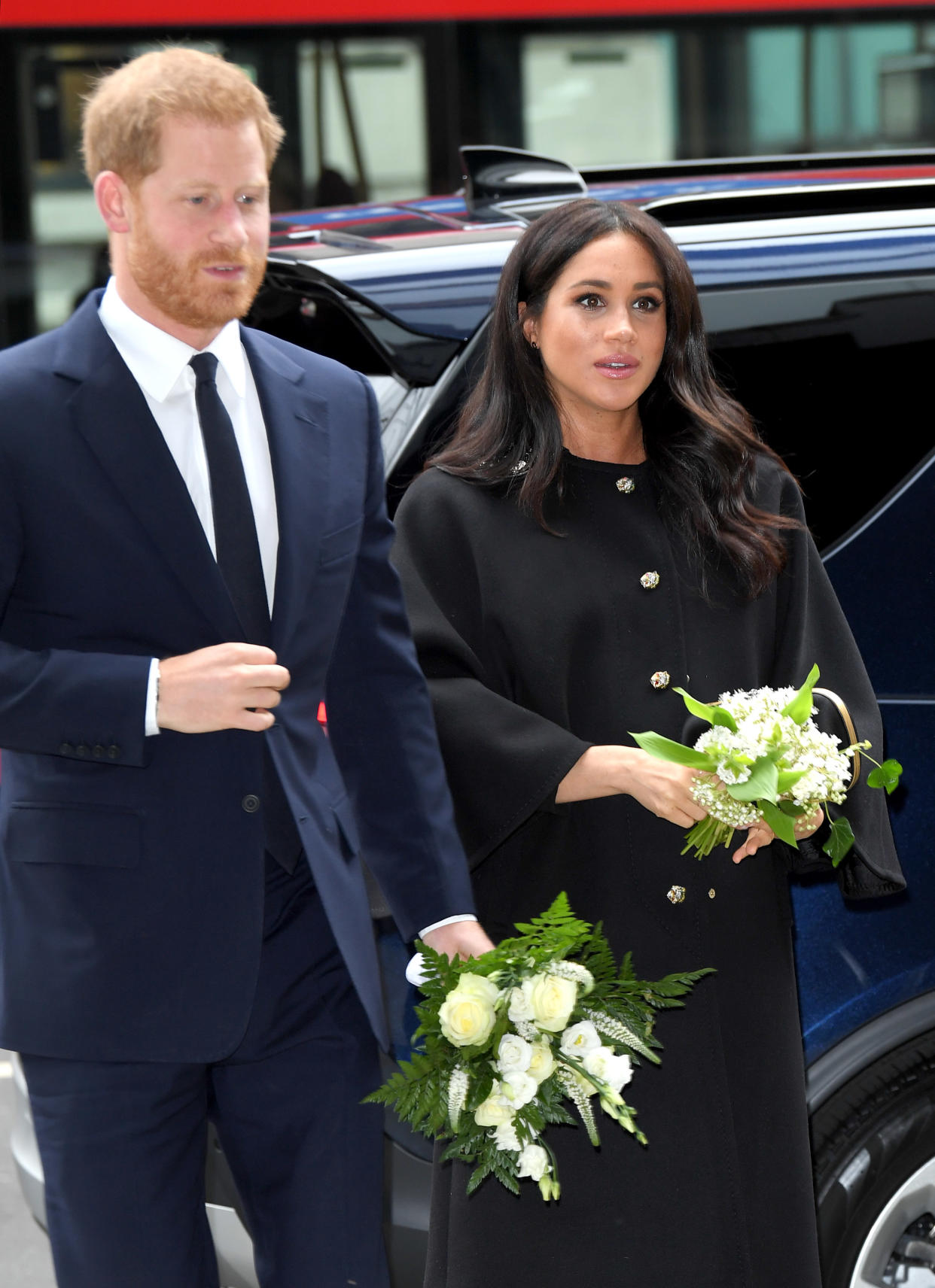 Meghan Markle and Prince Harry have made an appearance at New Zealand House in London to pay tribute to the victims of the Christchurch mosque shooting, which left 50 people dead. Photo: Getty Images