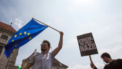 Over the weekend thousands demonstrated in Vienna against the government after the scandal broke