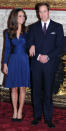 <b>The royal engagement announcement</b><br><br> Kate made a strong first impression in this appropriately coloured royal blue Issa dress, which sold out in less than 24 hours. And thus, the Kate Effect was born!