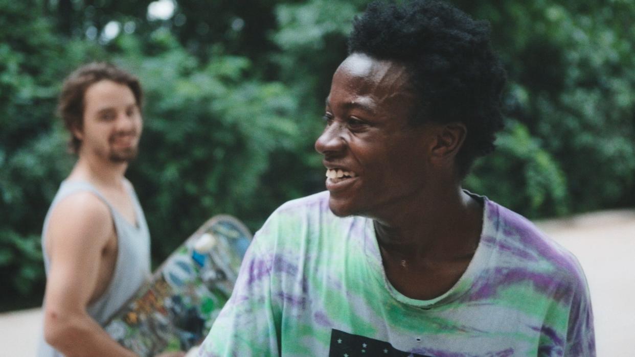 Keire Johnson and Zack Mulligan are shown in a still from "Minding the Gap," a 2018 documentary nominated for an Oscar.