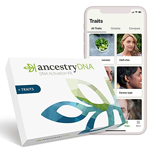 AncestryDNA + Traits: Genetic Ethnicity + Traits Test, AncestryDNA Testing Kit with 35+ Traits,…