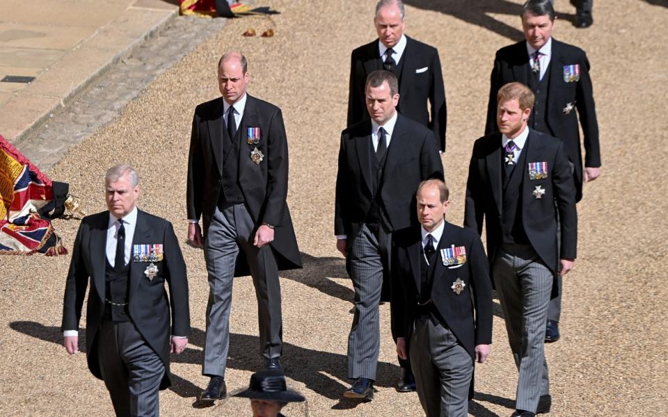 The brothers were said to be conscious of the 'optics' of not walking together in the funeral procession