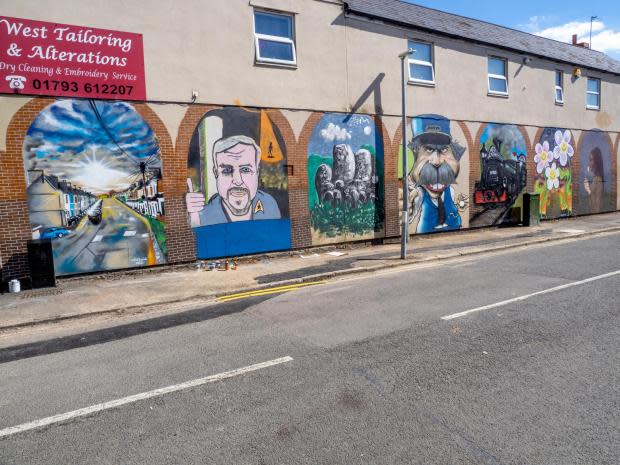 Street art transforms Rodbourne wall