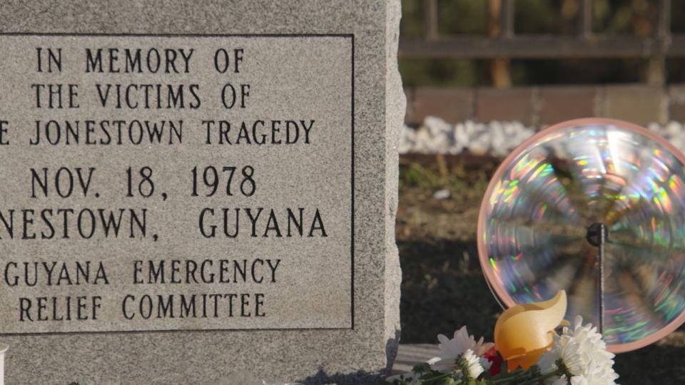 PHOTO: A plaque commemorates the victims of the Jonestown massacre. (ABC News Studios)