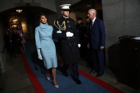 Melania Trump arrives on the West Front of the Capitol. REUTERS/Win McNamee/Pool
