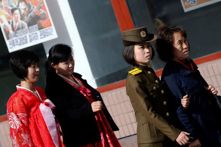 People commute in central Pyongyang, North Korea April 12, 2017. REUTERS/Damir Sagolj