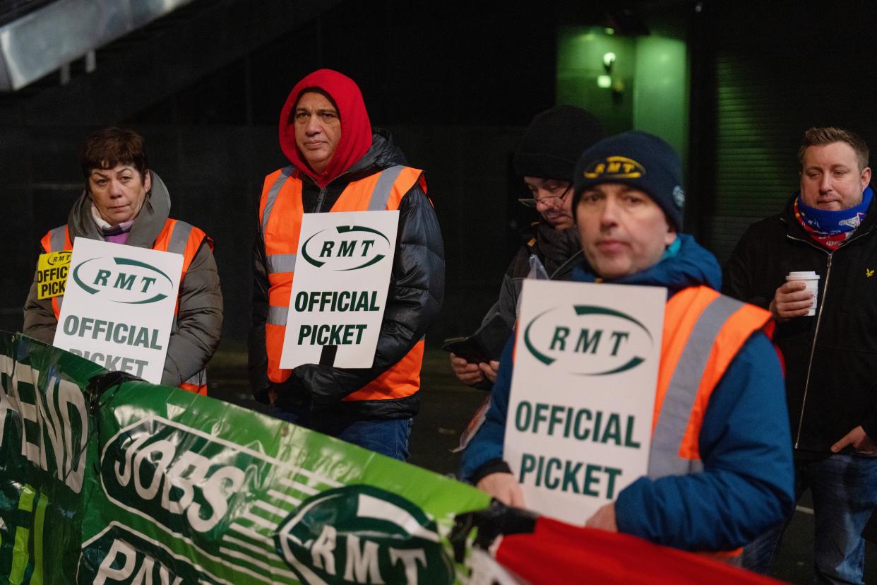 RMT workers on strike (Getty Images)