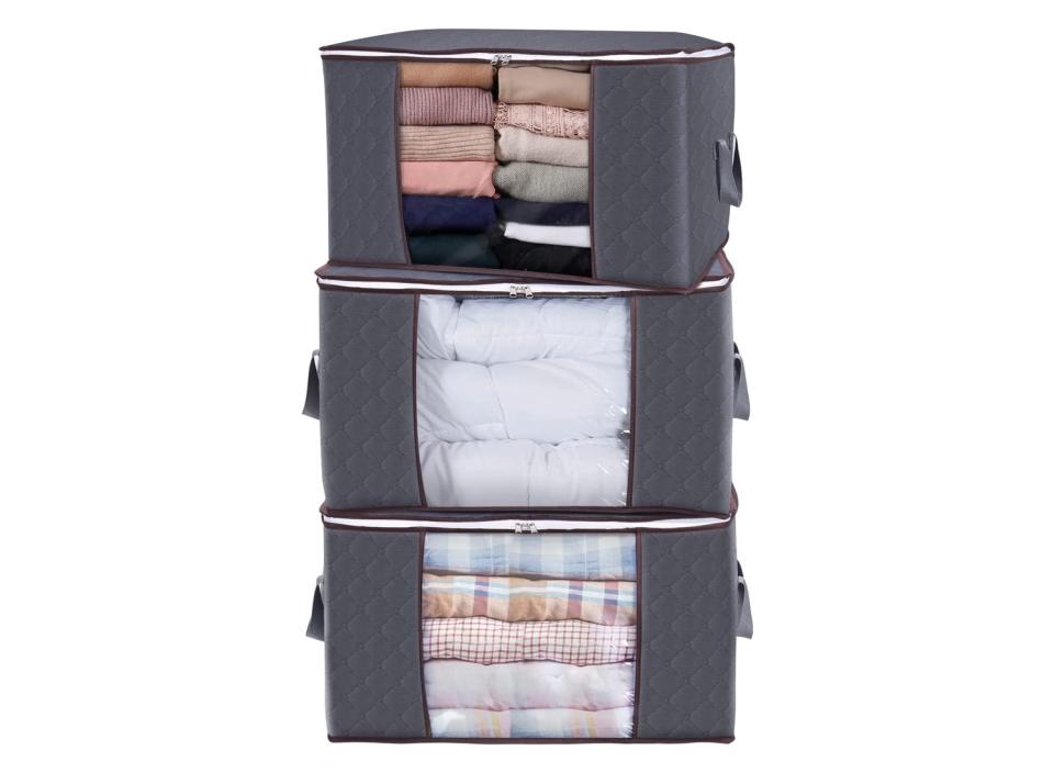 Store everything from blankets to winter clothes in these storage bags.  (Source: Amazon)