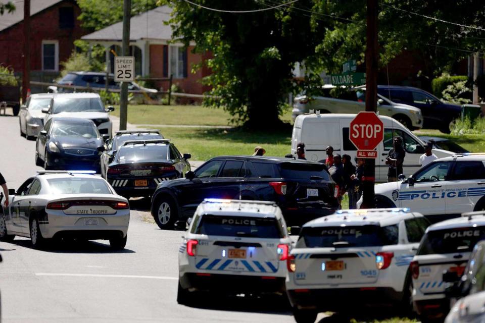 <p>Khadejeh Nikouyeh/The Charlotte Observer/Tribune News Service via Getty Images</p> 4 law enforcement officers killed in shooting at Charlotte, North Carolina residence.