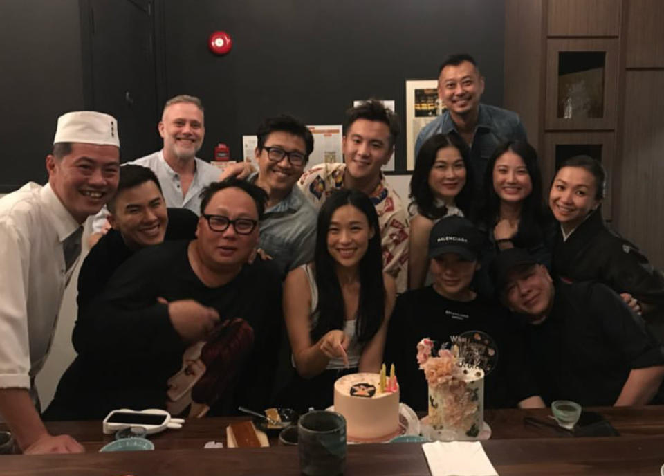 Rebecca Lim celebrated her 32nd birthday party on 25 September 2018 (her birthday is 26 September). (PHOTO: Screen shot of Instastory/Kim Lim)