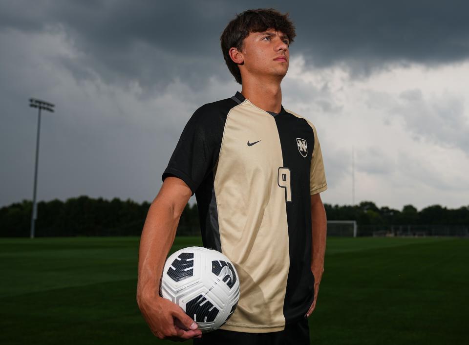 Noblesville Millers Sam Holland poses for a photo Tuesday, August 9, 2023, at Noblesville Elementary School in Noblesville.