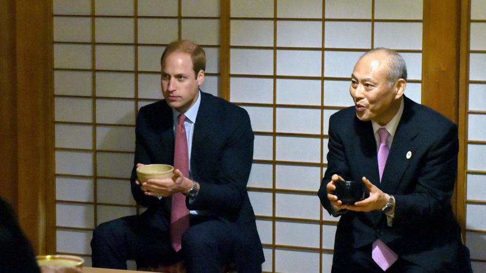 Prince William Takes Tea As Japan Tour Begins