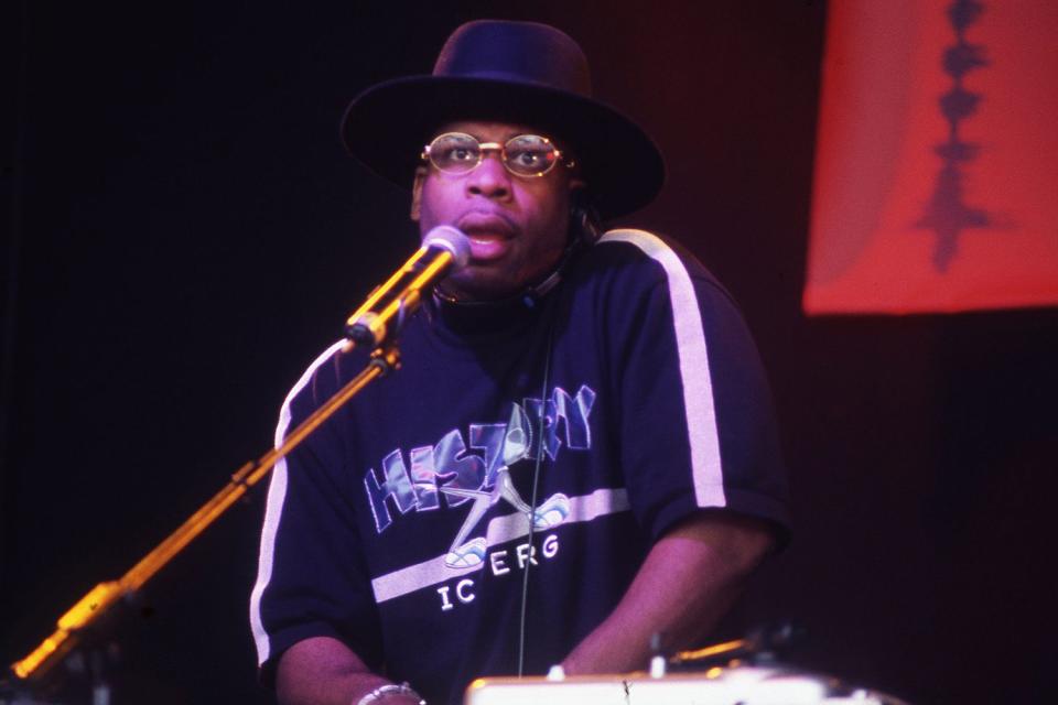 <p>Martyn Goodacre/Getty Images</p> Jam Master Jay of Run DMC in London in 2001