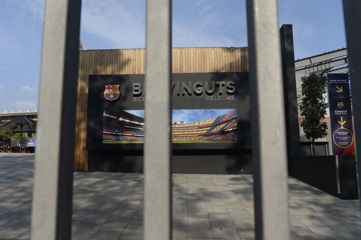 Barcelona Camp Nou stadium will remain shuttered until at least April 11. (Josep Lago/Getty)