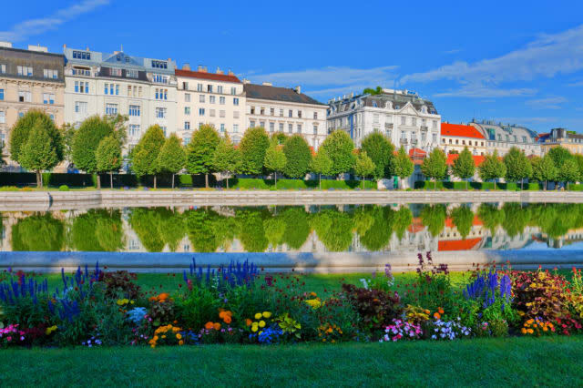 Belvedere garden in Vienna, Austria