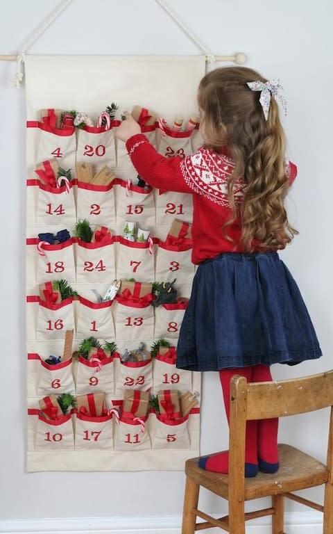 Hide and Seek Textiles Personalised Fabric Advent Calendar from Etsy - Credit: Etsy