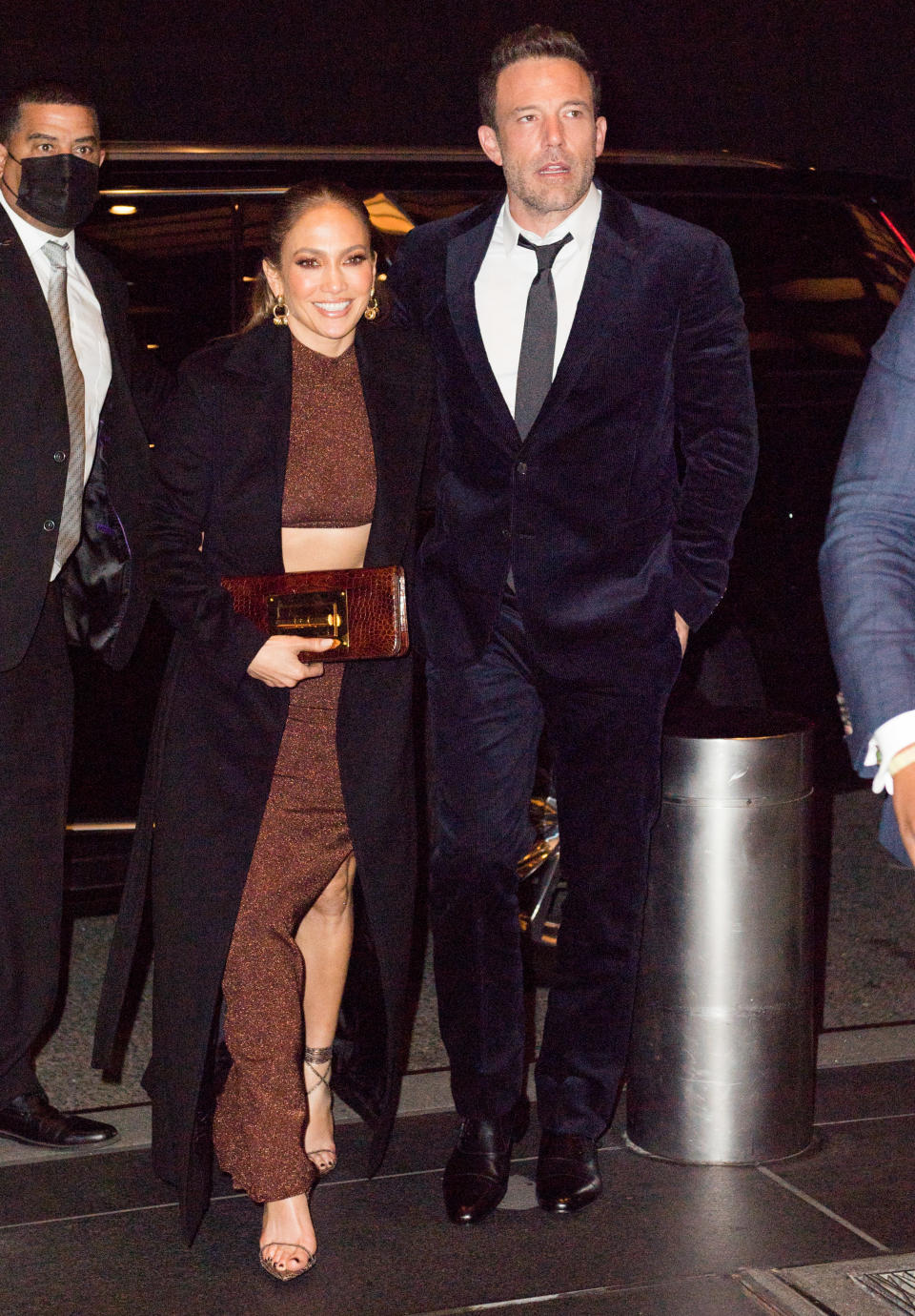 Jennifer Lopez and Ben Affleck leave the afterparty for “The Last Duel” at the Bowery Hotel in New York City. - Credit: BeautifulSignatureIG / SplashNews.com