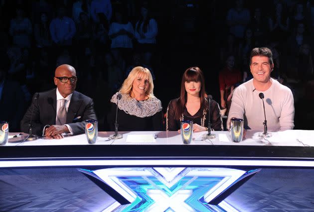 X Factor USA season two judges L.A. Reid, Britney Spears, Demi Lovato and Simon Cowell 