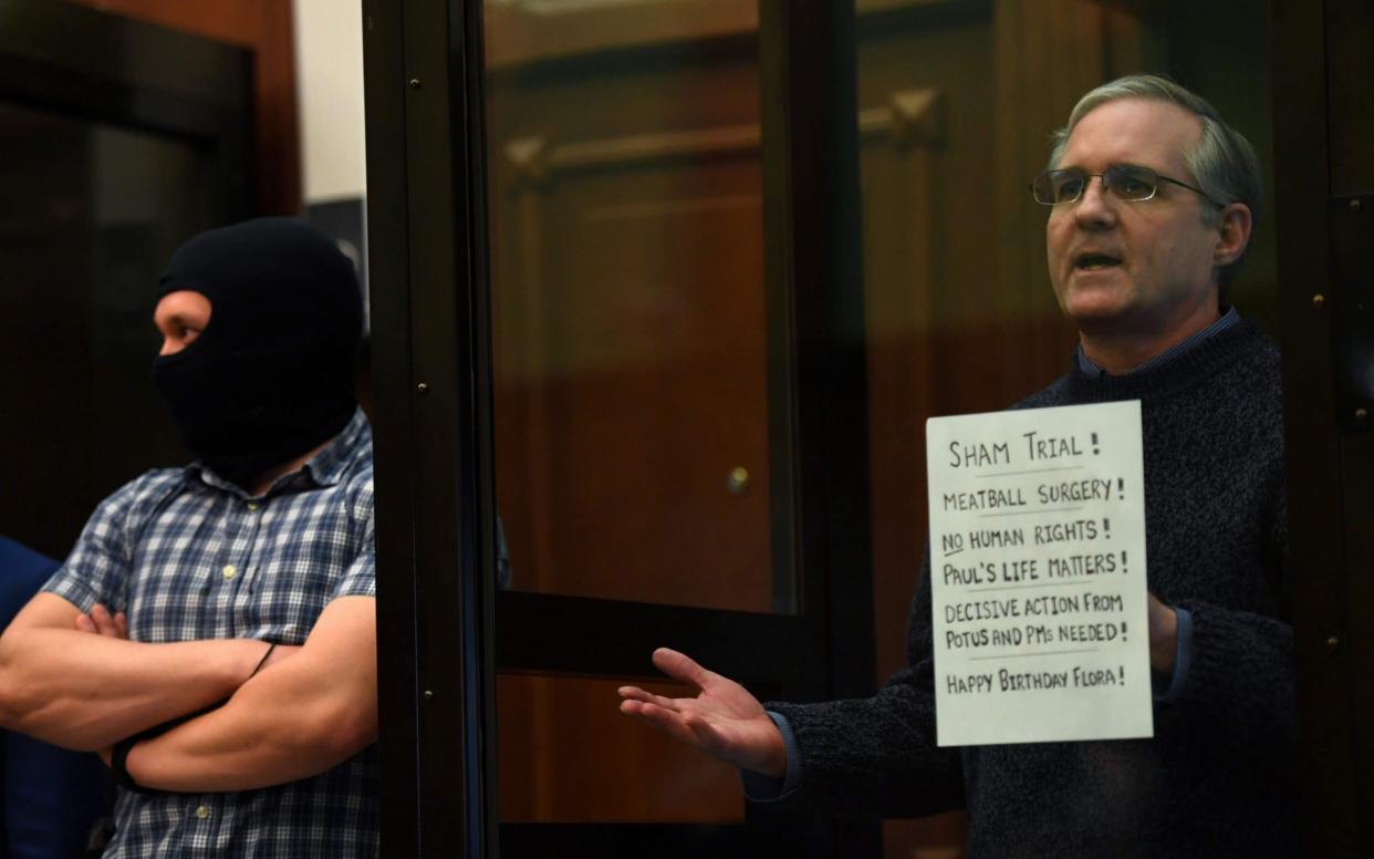 Paul Whelan awaits the verdict of his trial for espionage - KIRILL KUDRYAVTSEV/AFP