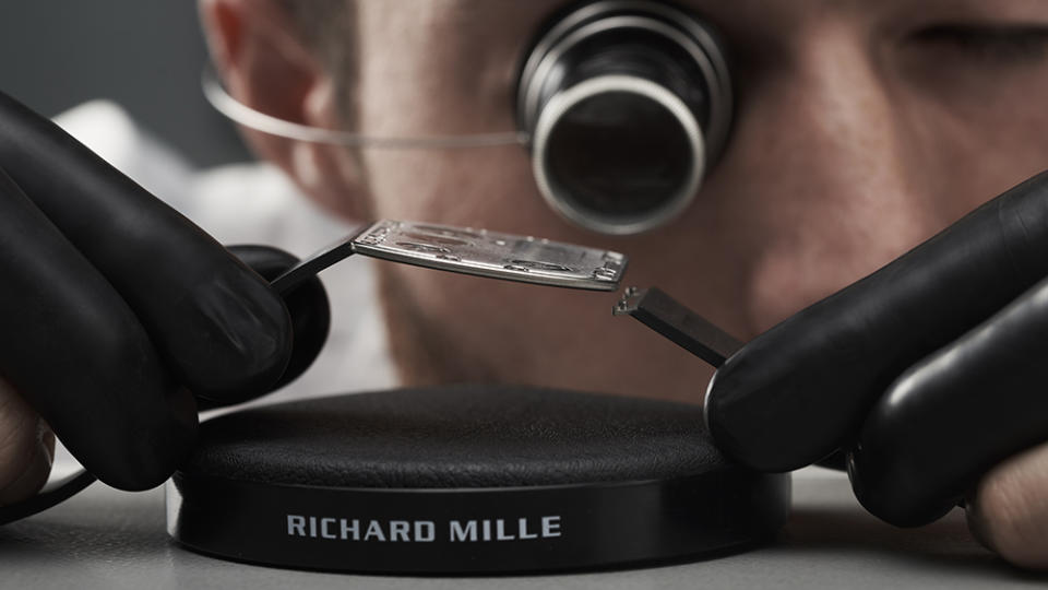 The Richard Mille RM UP-01 Ferrari from the side