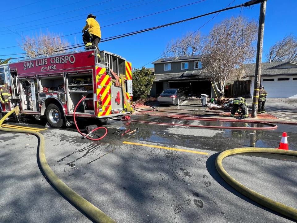 The San Luis Obispo Fire Department responded to a garage fire near Laguna Lake on Jan. 7, 2024.