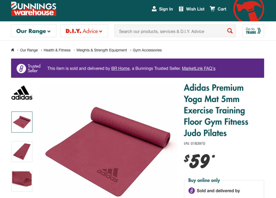 Bunnings yoga mat