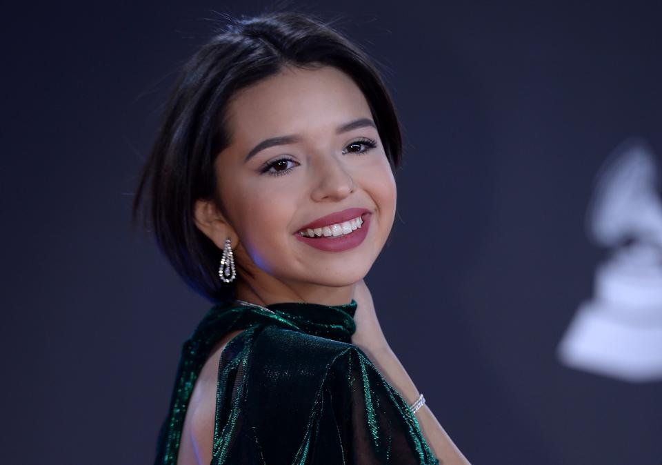 La cantante mexicana Ángela Aguilar durante su aparición en los Latin Grammy en Las Vegas, Nevada en 2019. (Getty Images)
