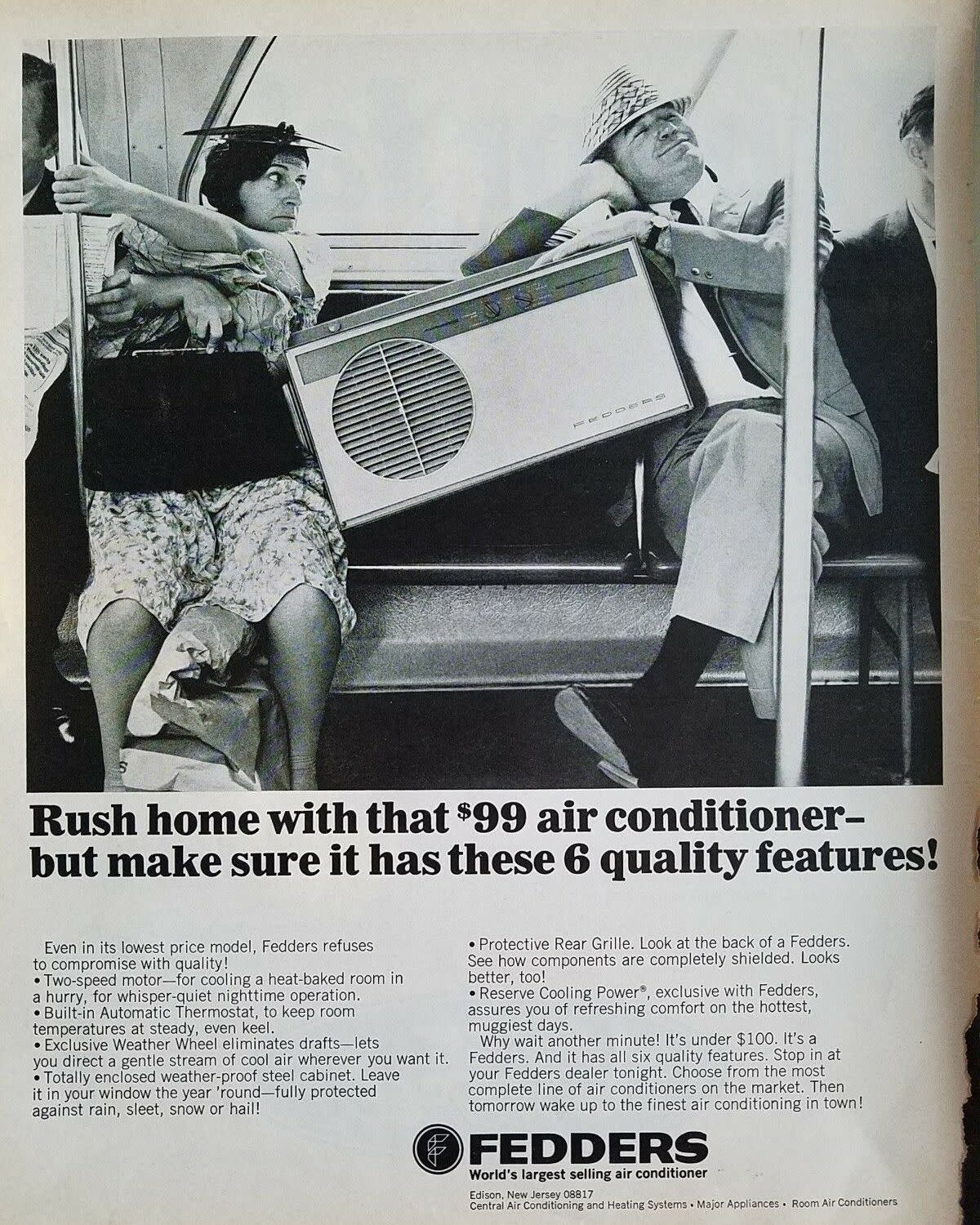 Vintage 1966 Fedders Air Conditioner Ad