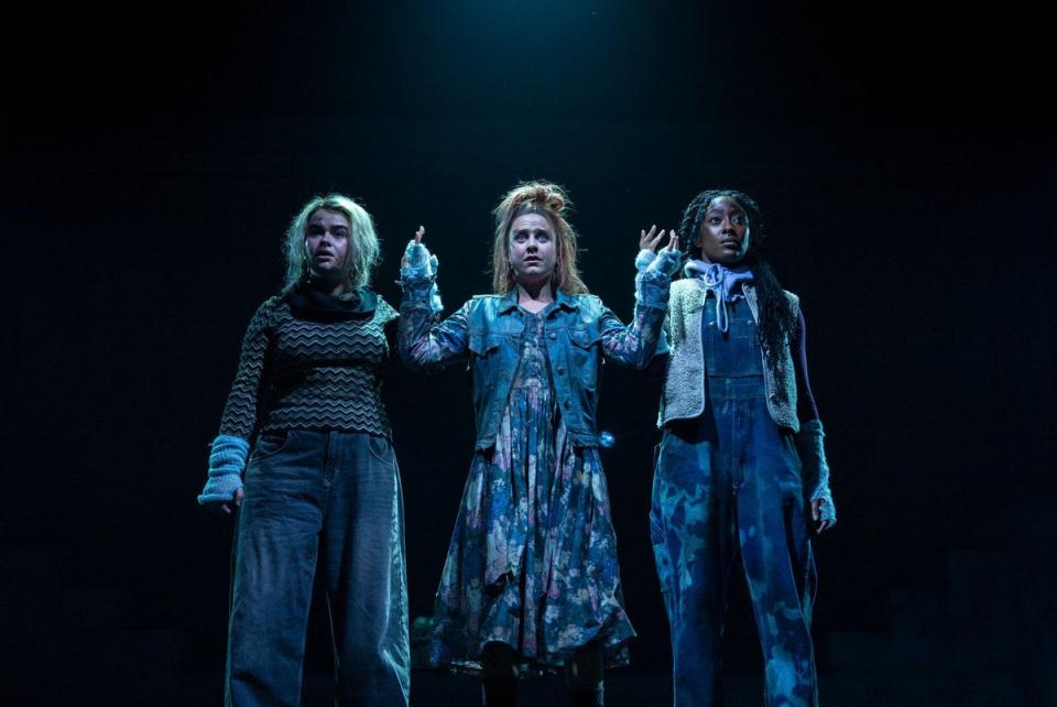 Lola Shalam, Lucy Mangan and Danielle Fiamanya in Macbeth (Matt Humphrey)