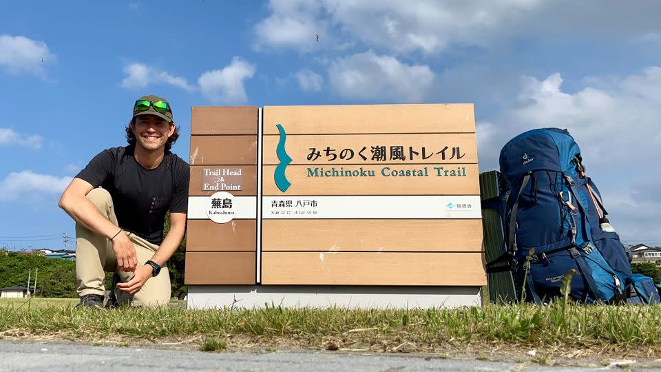 Robin Lewis, founder of the <a href="https://www.michinokutrail.com/">Michinoku Trail Walker Project</a>, completed the full 1,000-kilometer journey in 2022. - Robin Takashi Lewis