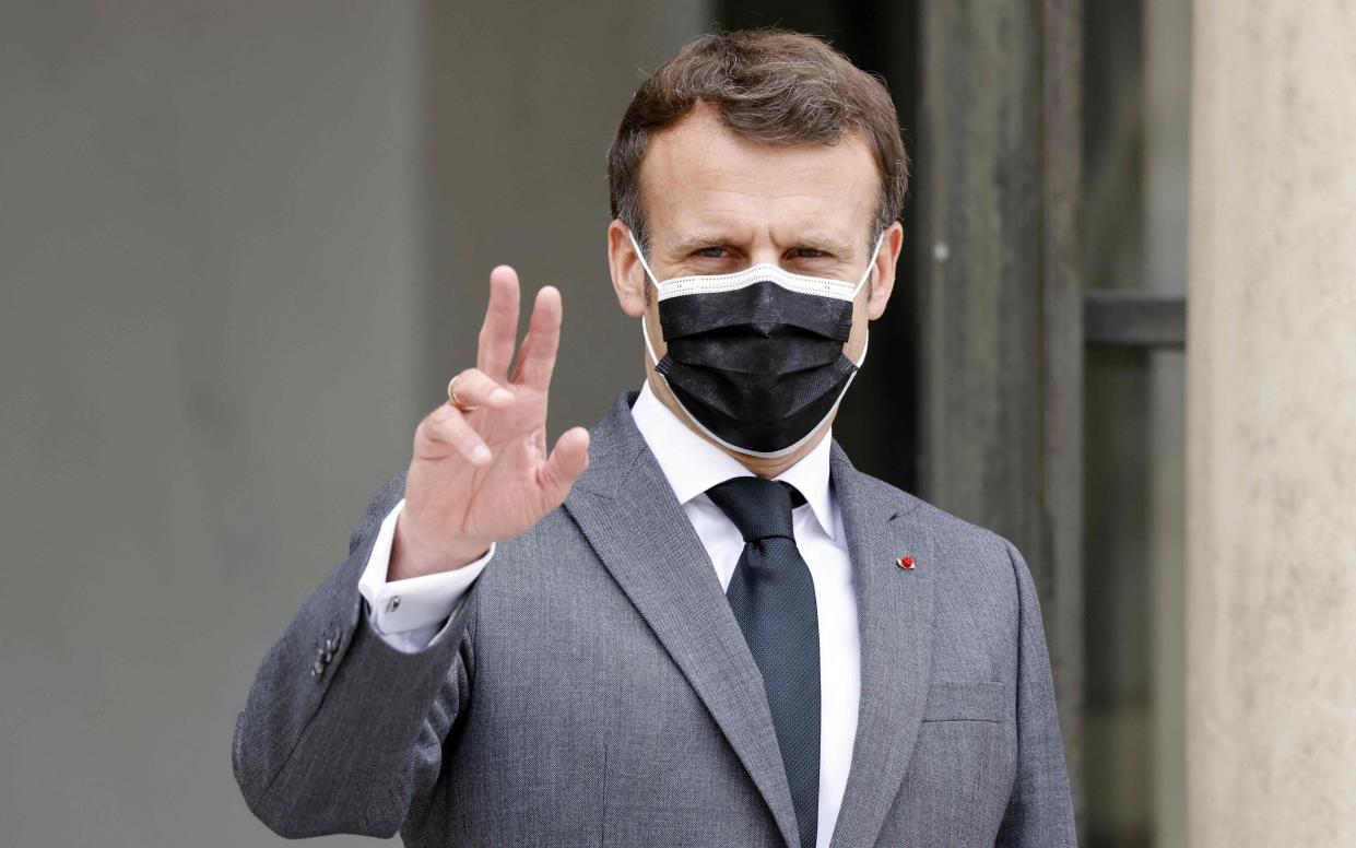 French president Emmanuel Macron at the Elysee Palace - AFP