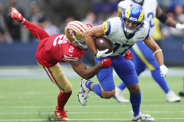 Rams wide receiver Puka Nacua sets NFL single-game rookie record with 15  catches in loss to 49ers