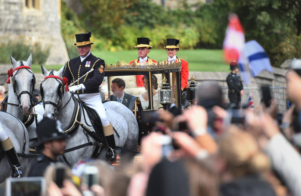 Jack and Eugenie went on a carriage ride through Windsor following the ceremony (PA Images)