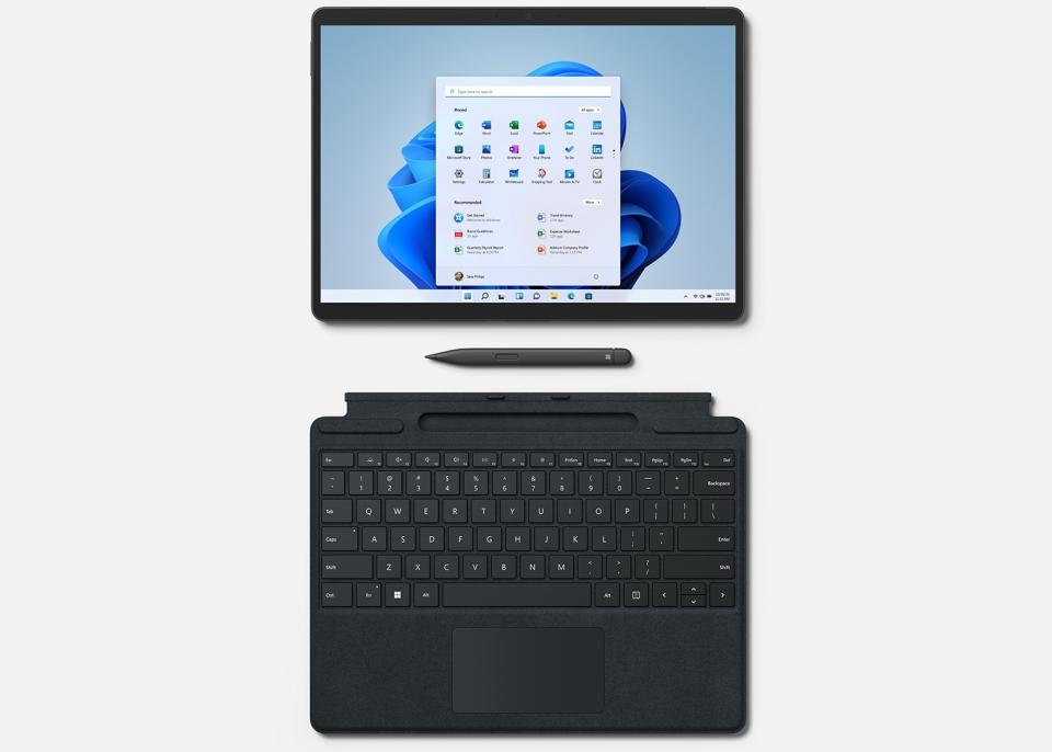 Despite starting at $1,099, the Surface Pro 8 doesn't include a keyboard. That'll still cost you $179. (Image: Microsoft)