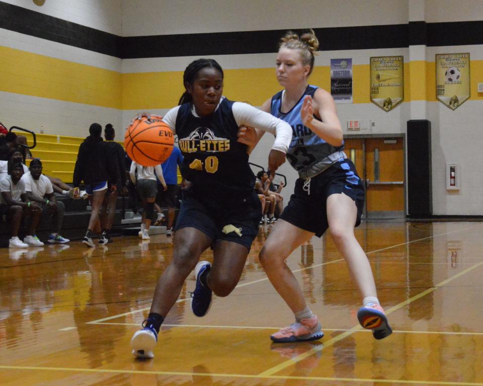 E.E. Smith's Janna Tupuola (40) paced the Golden Bull-ettes on the opening day of the jamboree.