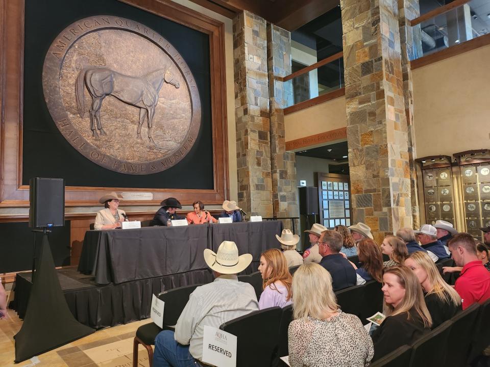 The American Quarter Horse Association (AQHA) announced the 2024 AQHA Versatility Ranch Horse (VRH) World Championships will be held at the Amarillo Tri-State Fairgrounds in June 2024. The Tuesday morning announcement was held in the AQHA Hall of Fame Museum.