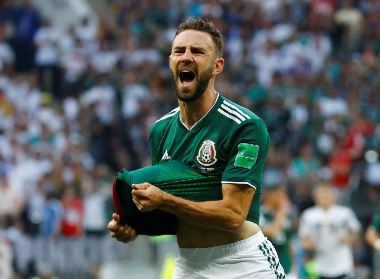 Miguel Layún durante Rusia 2018 en el partido que enfrentó a México y Alemania. (REUTERS/Kai Pfaffenbach)