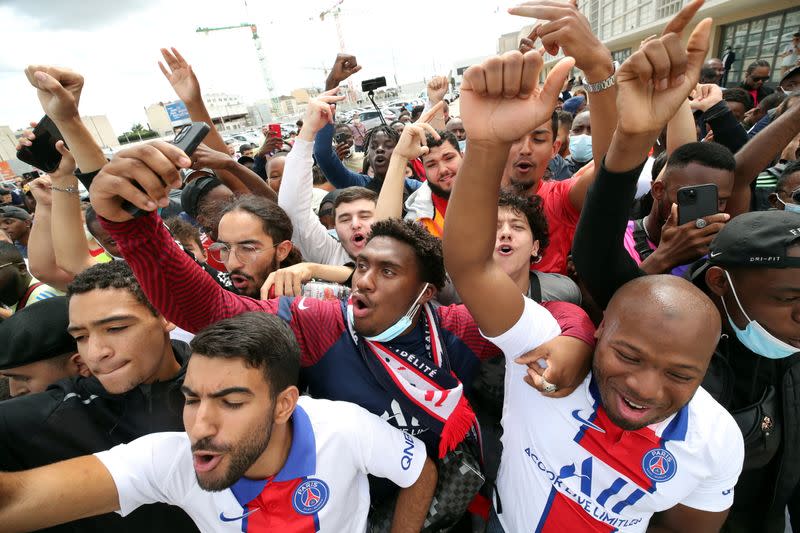 FILE PHOTO: Lionel Messi arrives in Paris to join Paris St Germain